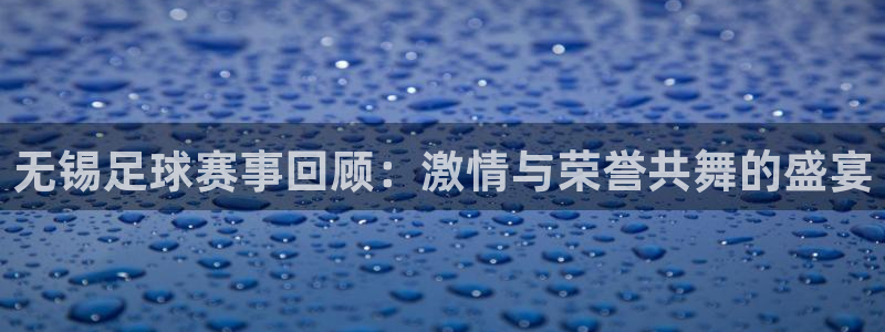  vsport体育平台app：无锡足球赛事回顾：激情与荣誉共舞